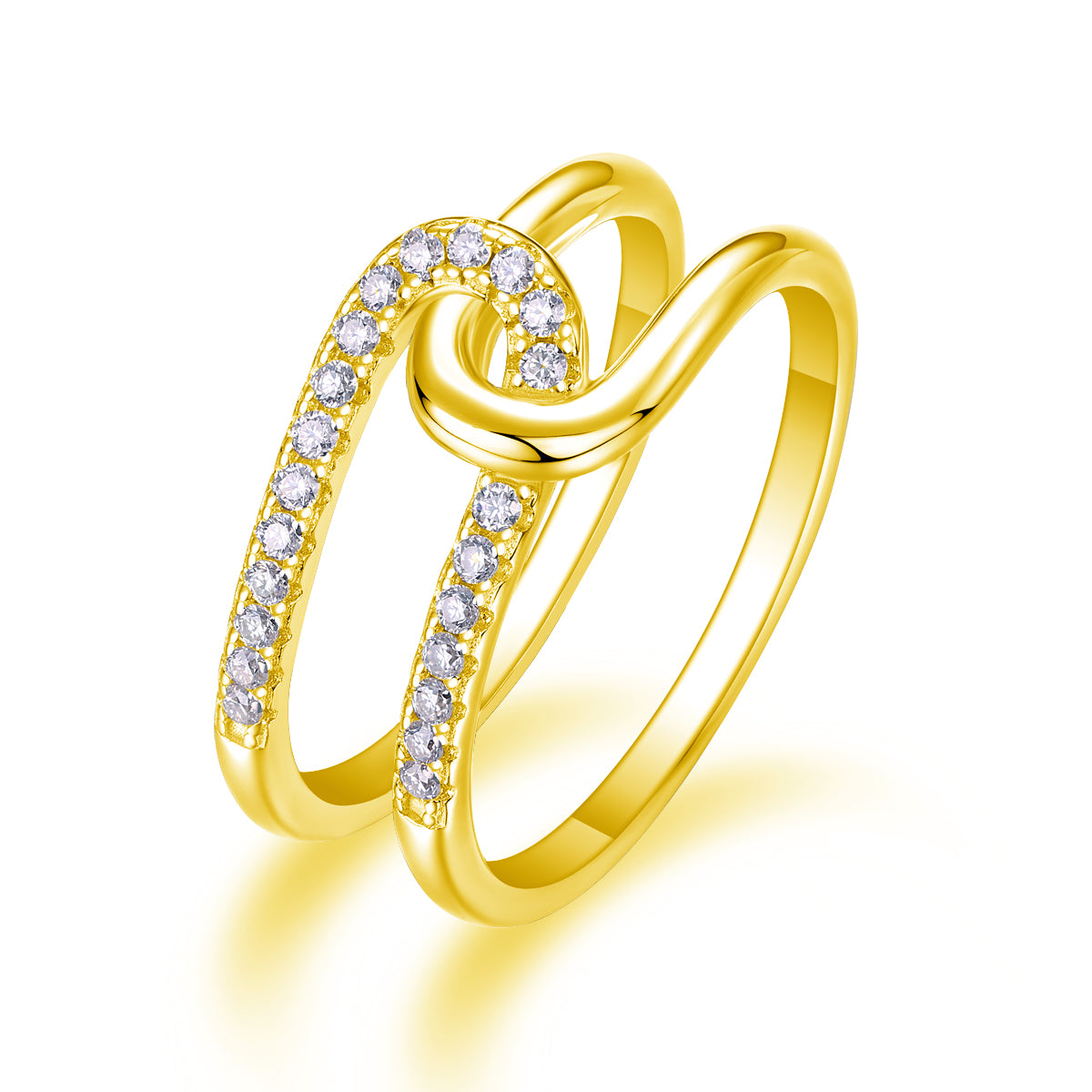 Interlocking – Eleganter Trauring mit hochwertigem Moissanit