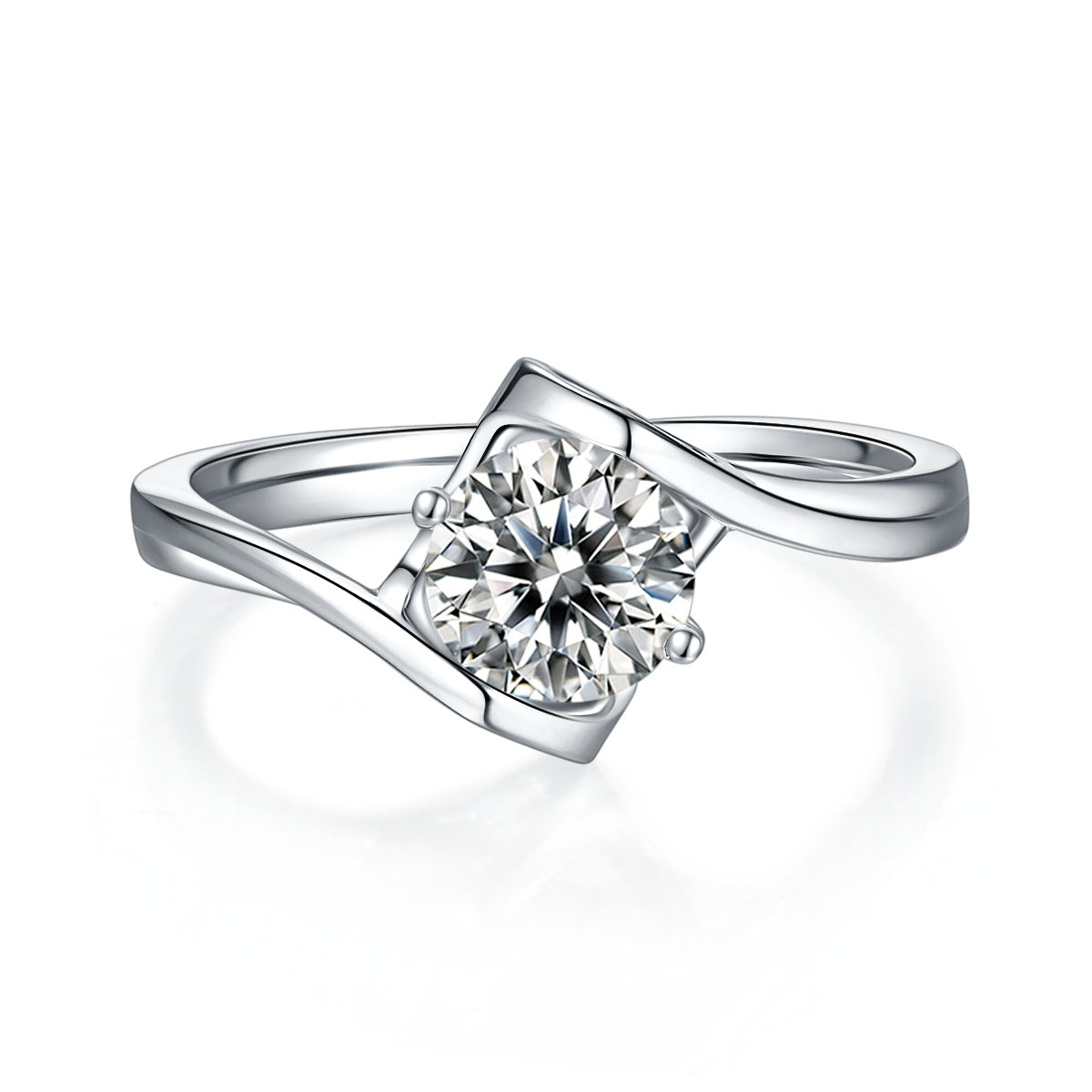 Angel's Heart – Elegant moissanite wedding ring