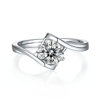 Angel's Heart – Elegant moissanite wedding ring