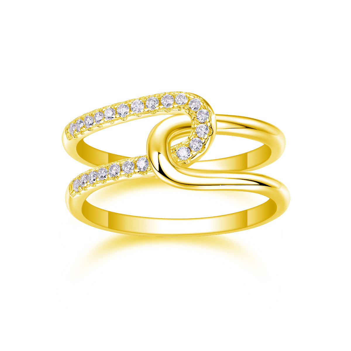 Interlocking – Eleganter Trauring mit hochwertigem Moissanit
