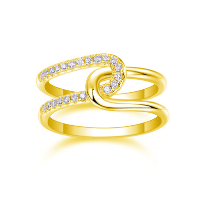Interlocking – Eleganter Trauring mit hochwertigem Moissanit
