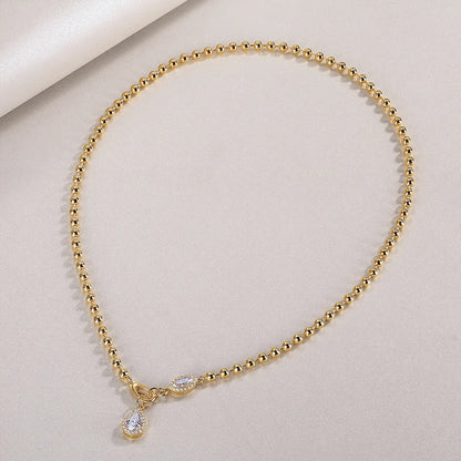 Elegantes Moissanit Anhänger-Collier – S925 Silber & Goldplattierung, modisch & funkelnd - Alyrah Jewellery