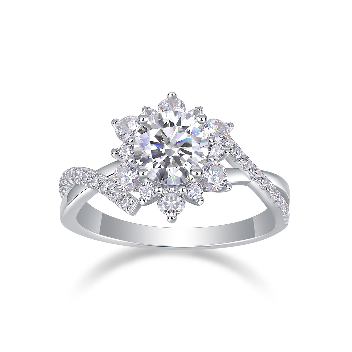 Hidden Poetry – Elegant 1 carat moissanite wedding ring