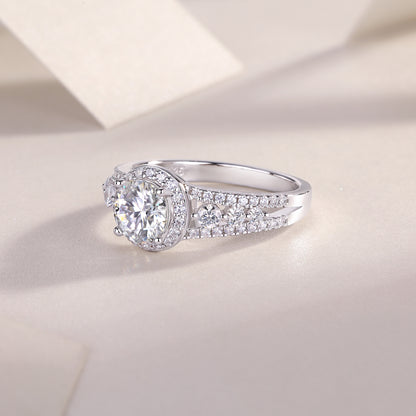 Meteor Shower – Radiant Moissanite Wedding Ring