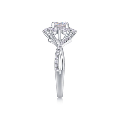 Hidden Poetry – Elegant 1 carat moissanite wedding ring