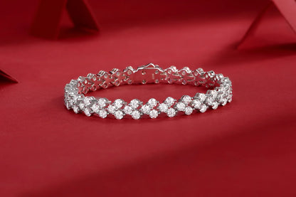 Kanong Luxus S925 Silberarmband – Elegantes Moissanit-Armband mit feinem Diamantglanz - Alyrah Jewellery