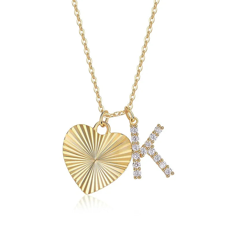 Heart Secret – Trendige S925 Silber Halskette mit zartem Moissanit & Vergoldung - Alyrah Jewellery