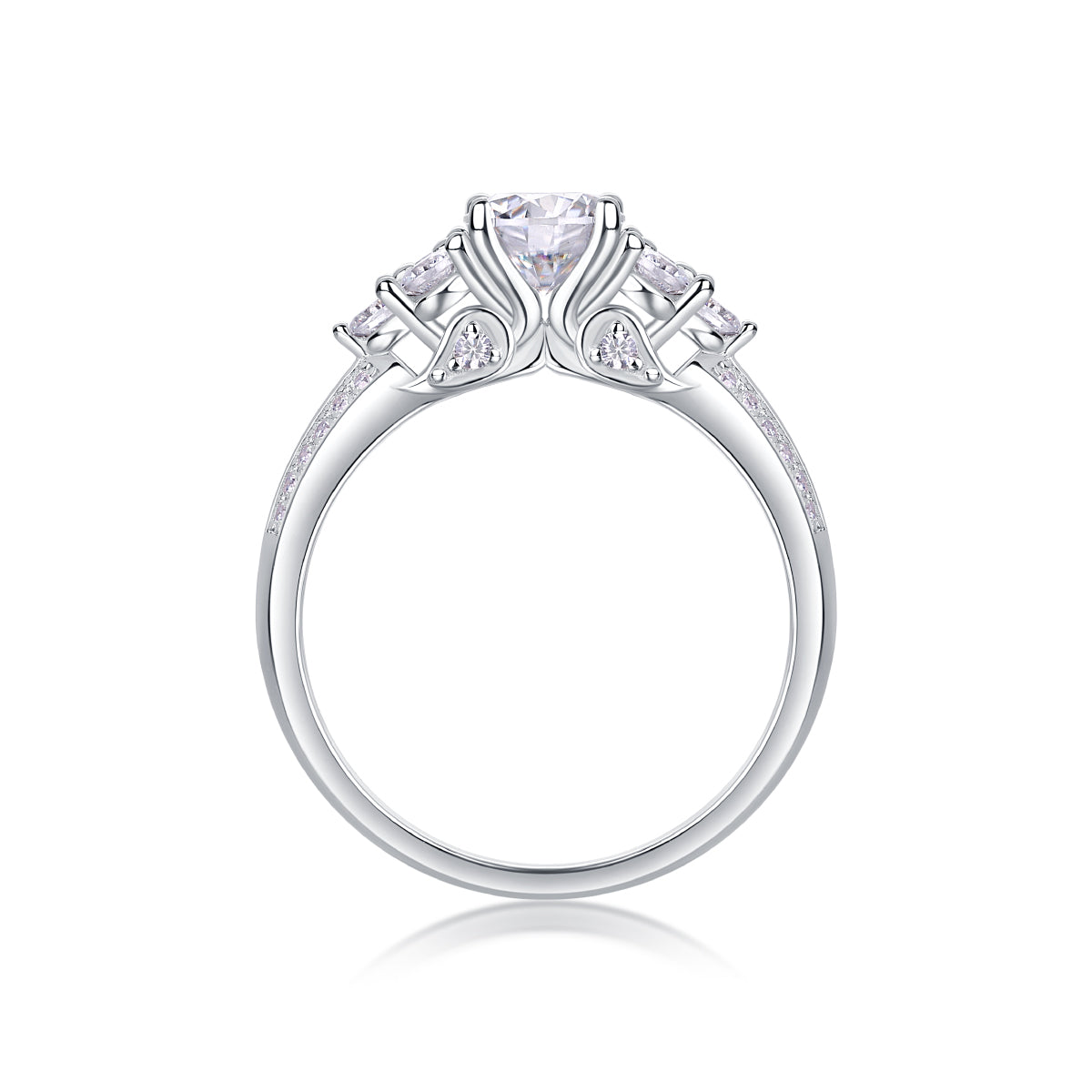 Coral Dream – Elegant moissanite wedding ring