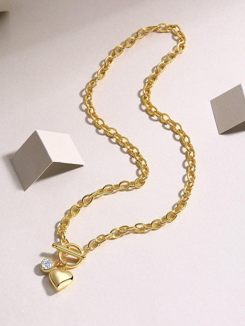 Meteor Wunsch – Modisches Trend-Collier mit 1-Karat-Moissanit, S925-Sterlingsilber & Vergoldung - Alyrah Jewellery