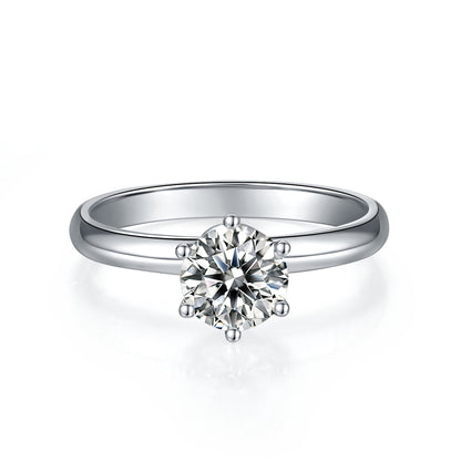 Minimalist Starlight – Simple moissanite wedding ring