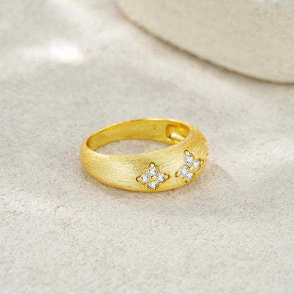 Hyacinth luxury silver ring