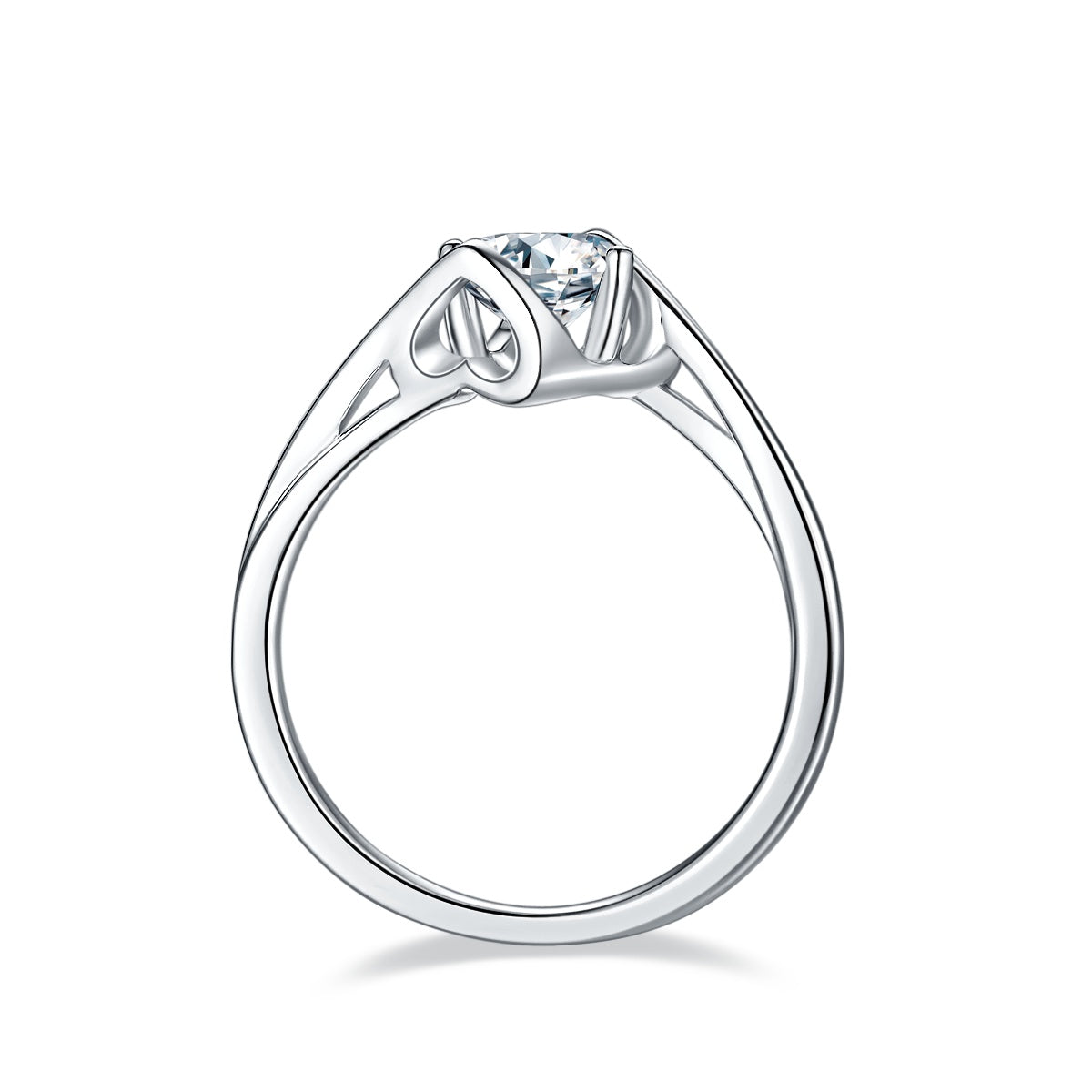 Angel's Heart – Elegant moissanite wedding ring