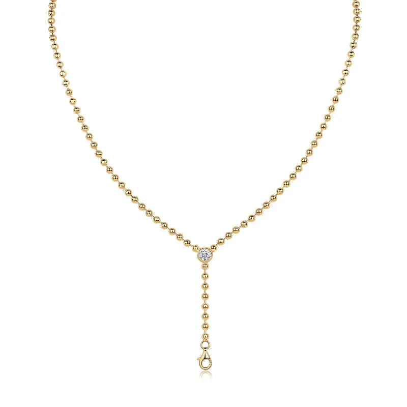 Time Interlaced – Trendiges S925 Silber Collier mit 0.5-Karat Moissanit & Vergoldung - Alyrah Jewellery