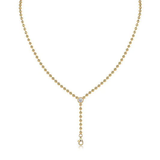 Time Interlaced – Trendiges S925 Silber Collier mit 0.5-Karat Moissanit & Vergoldung - Alyrah Jewellery