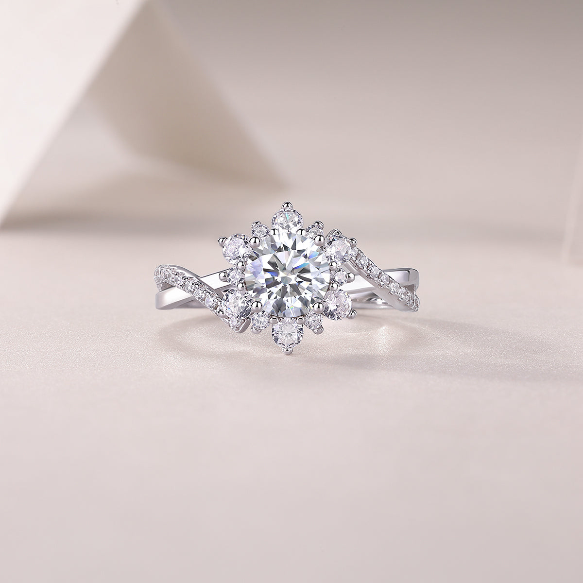 Hidden Poetry – Elegant 1 carat moissanite wedding ring