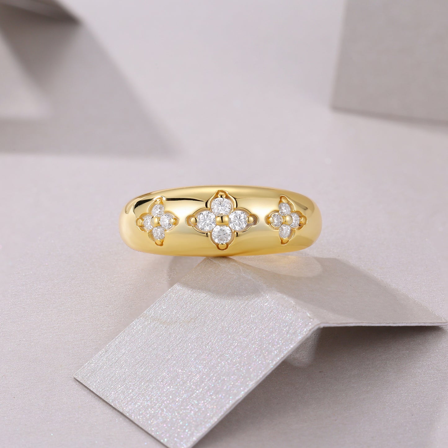 Hyacinth luxury silver ring