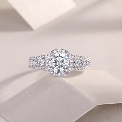 Meteor Shower – Radiant Moissanite Wedding Ring