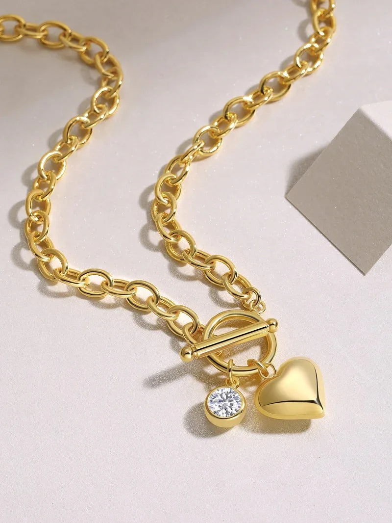 Meteor Wunsch – Modisches Trend-Collier mit 1-Karat-Moissanit, S925-Sterlingsilber & Vergoldung - Alyrah Jewellery
