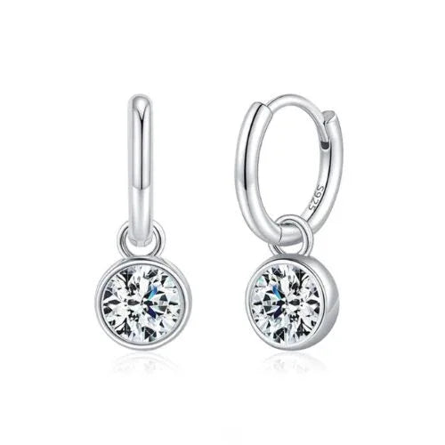 Twilight Glow – Moissanit Creolen - Alyrah Jewellery