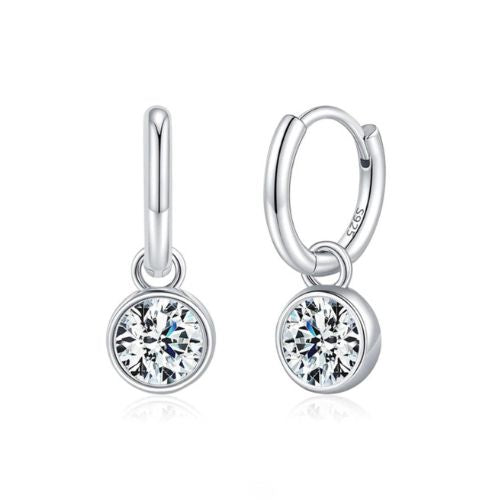 Twilight Glow – Moissanite Hoop Earrings