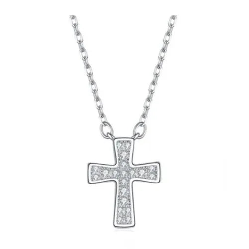 Urban Spark Cross – Moissanit Kreuzanhänger - Alyrah Jewellery
