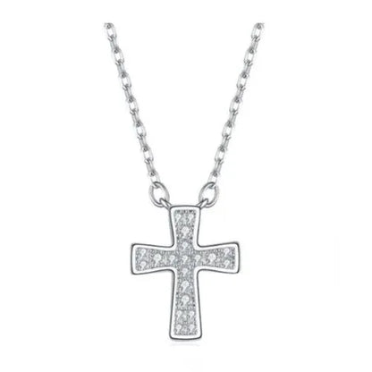 Urban Spark Cross – Moissanit Kreuzanhänger - Alyrah Jewellery