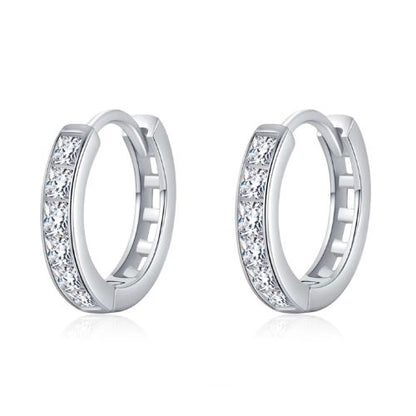 Urban Square – Sparkling Zirconia Hoop Earrings
