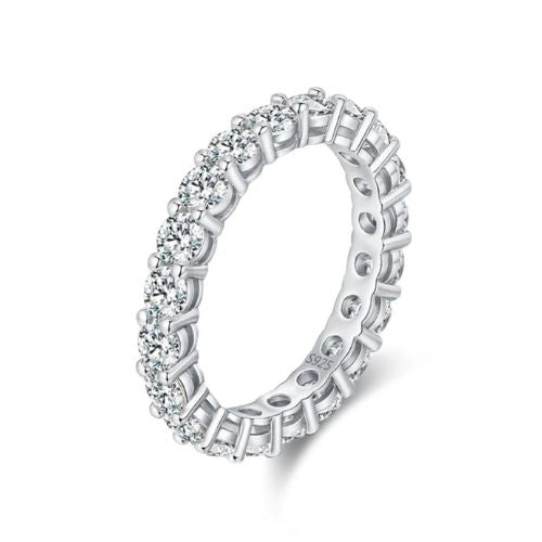 Dazzling Round – Moissanit Stackable Ring