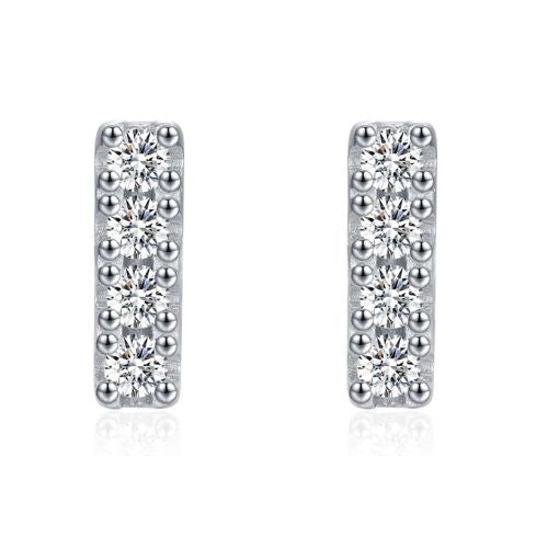 Urban Minimal – Moissanite Minimalist Stud Earrings