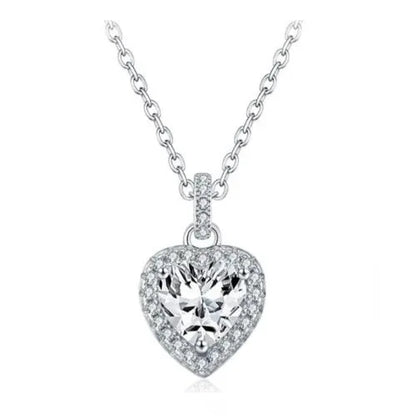 Urban Heart Halo – Moissanit Herz-Anhänger - Alyrah Jewellery