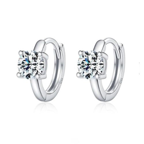 Eternal Glow – Moissanite hoop earrings