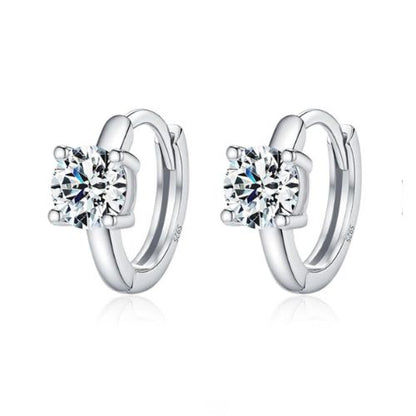 Eternal Glow – Moissanite hoop earrings