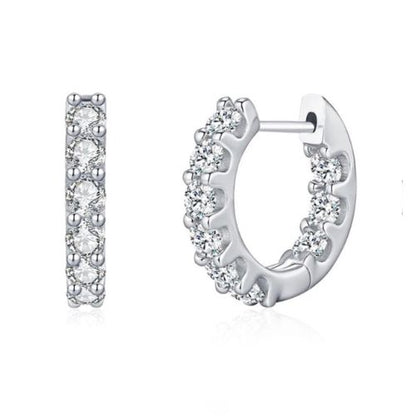 Dazzle Loop – Moissanite Hoop Earrings