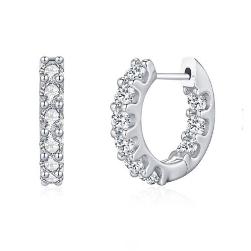 Dazzle Loop – Moissanit Creolen