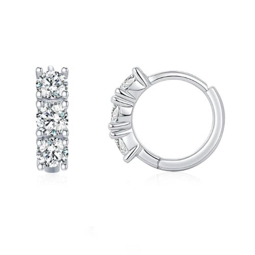 Luminous Ring – Moissanite Hoop Earrings