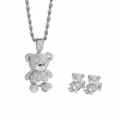 Bear Vibe – Moissanite Bären Schmuckset aus 925 Sterling Silber - Alyrah Jewellery