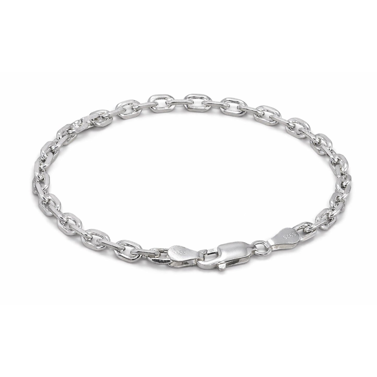 Urban Paperclip Flow – Diamond-Cut Chain Armband
