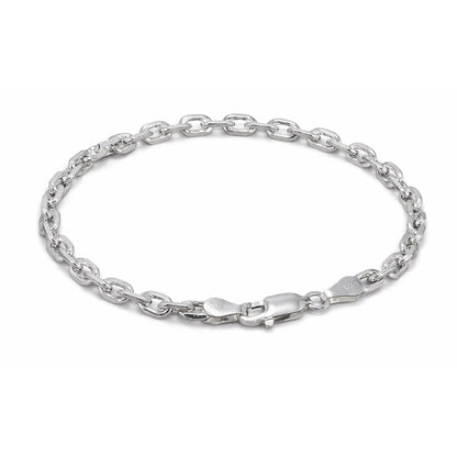 Urban Paperclip Flow – Diamond-Cut Chain Armband