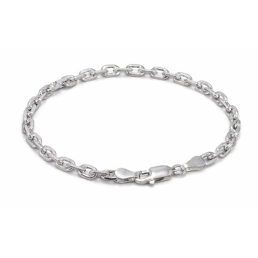 Urban Paperclip Flow – Diamond-Cut Chain Armband