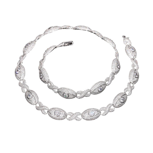 Infinity Cross Ice – Elegante Moissanit-Cuban-Link-Kette