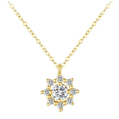 Eternal Snow – 0,5-Karat-Moissanit-Schneeflocken-Anhänger an Halskette