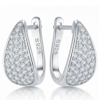 Ewiges Funkeln – Moissanite Creolen aus 925 Sterling Silber, Weißgold Veredelt, Vintage Luxus