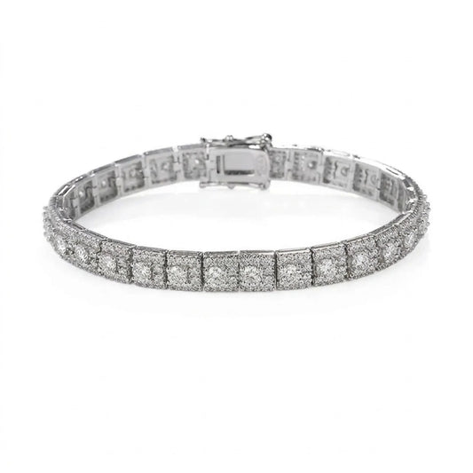 Square Radiance – Moissanit Tennisarmband - Alyrah Jewellery