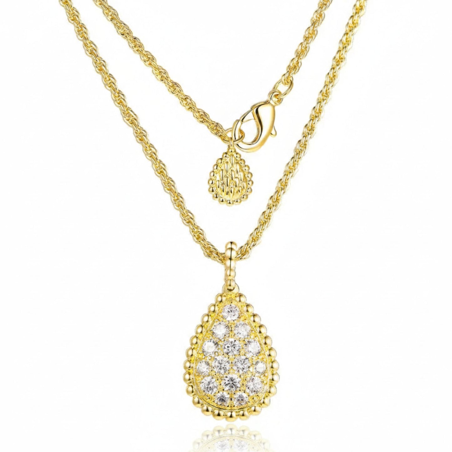 Boho Sparkle –Zirkonia-Tropfen-Anhänger