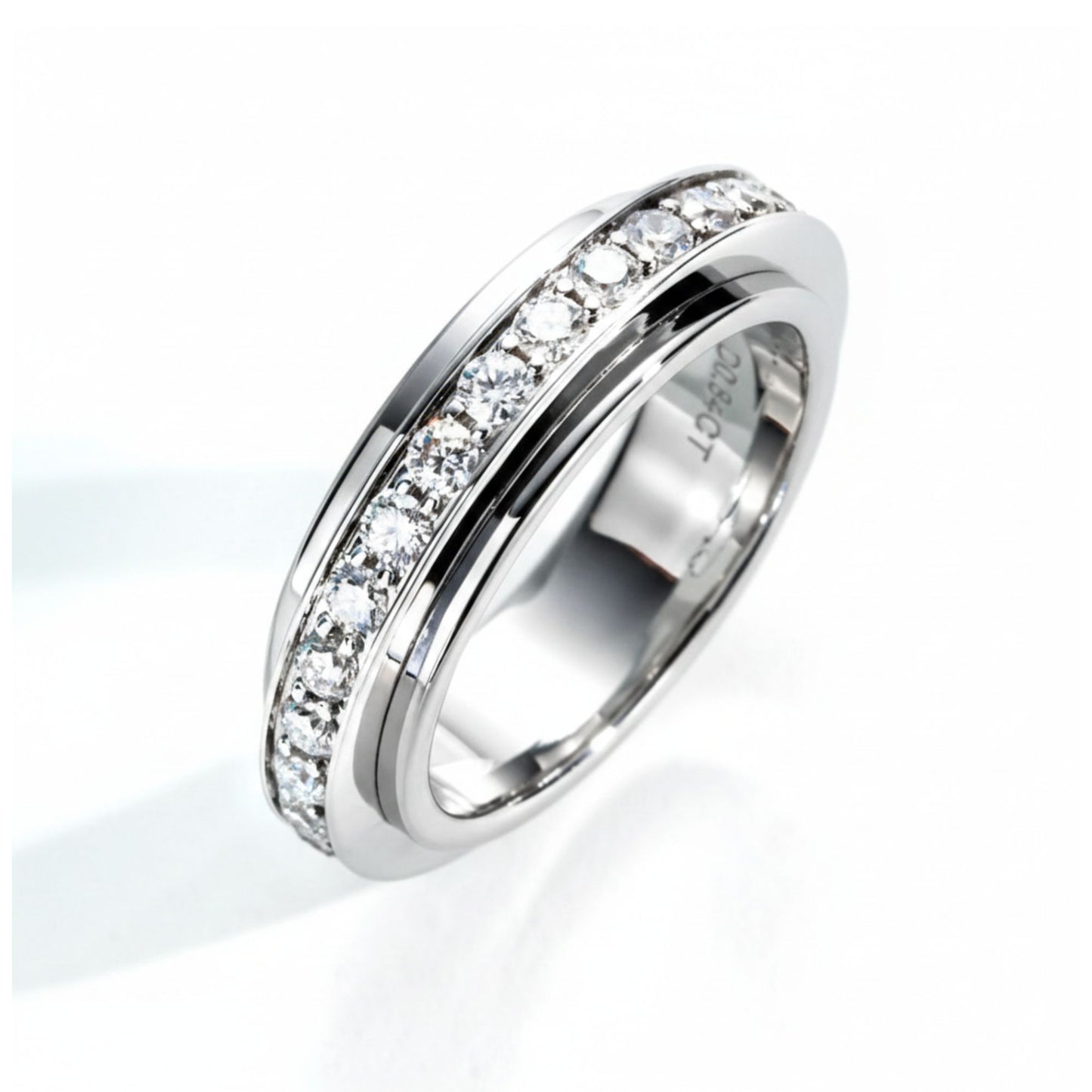 Infinite Motion – Moissanit-Spinner-Ewigkeitsring