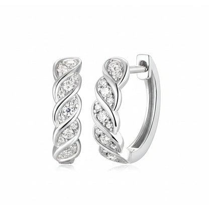 Urban Twist Spark – Moissanite Creolen - Alyrah Jewellery