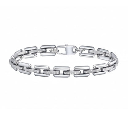 Iron Pulse – Heavy, handcrafted bracelet with rectangular links