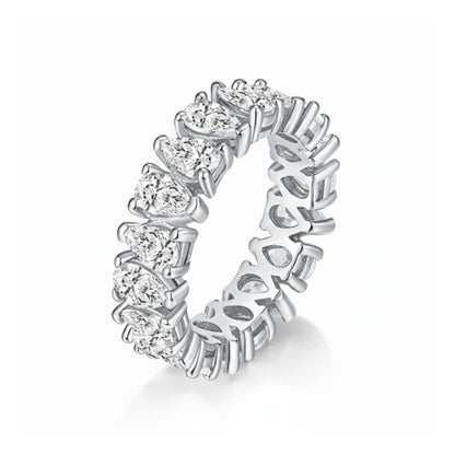 Urban Teardrop Eternity – Wassertropfen-Moissanit-Ewigkeitsring