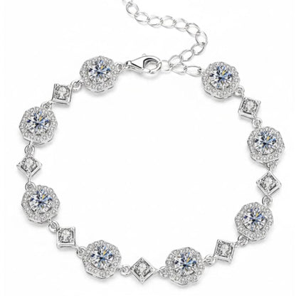 Ewiger Glanz – Klassisches  Sterlingsilber Armband mit 4-Karat Moissanite