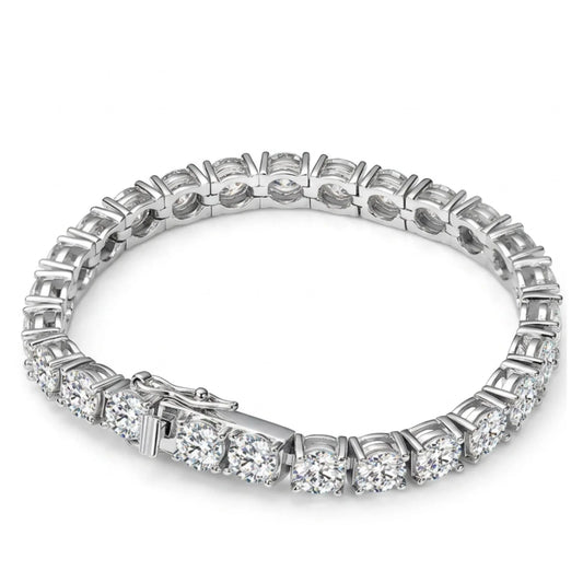 Ice Crown – Zircon Tennisarmband aus 925 Sterling Silber mit 18K Weißgold-Finish - Alyrah Jewellery